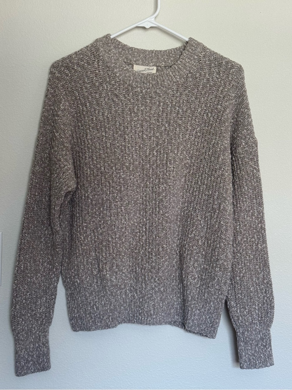 Cozy Crewneck Sweater in Heather Taupe